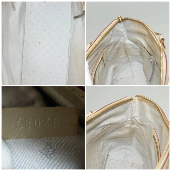 LOUIS VUITTON Suhari Lockit MM Hand Bag Leather White M91874 LV Auth sw1347 - Picture 15 of 16